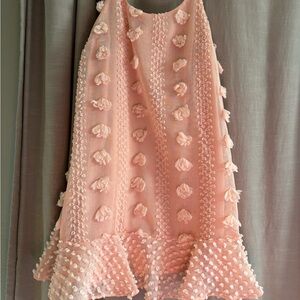 Light pink (almost peach) textured spaghetti strap dress